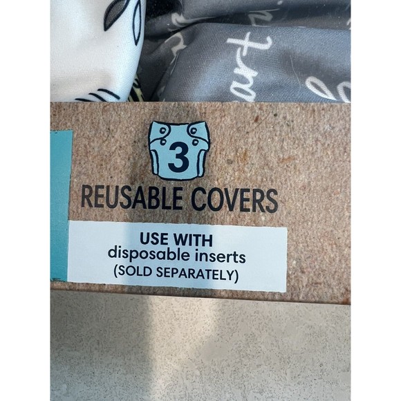 Pampers Hybrid Cover Unisex Diapers Jungle, I Heart You-gray, Milk & Cookies - Picture 5 of 10